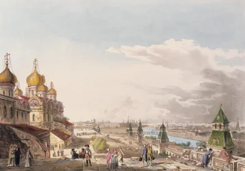 View of Moscow Taken from the Imperial Palace, plate 4 from Historical Sketch of Moscow